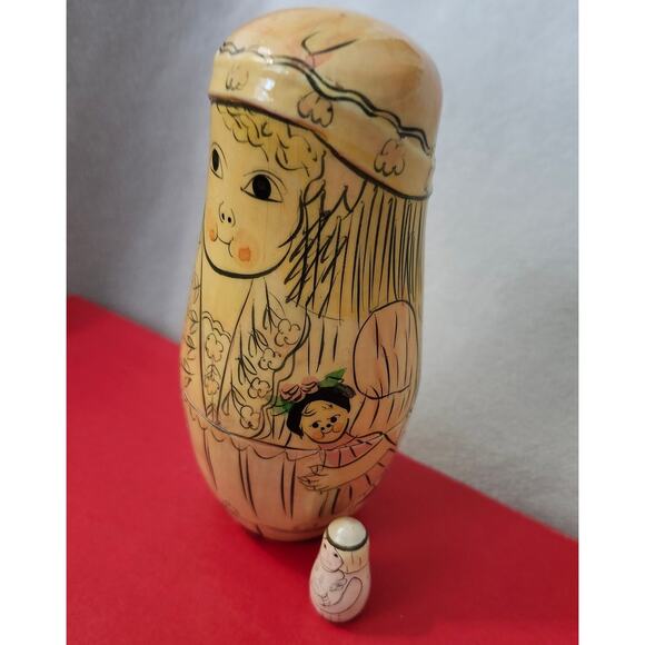 Lot 2 Vintage Authentic Models Russian Nesting Dolls Victorian Girl - Picture 2 of 6